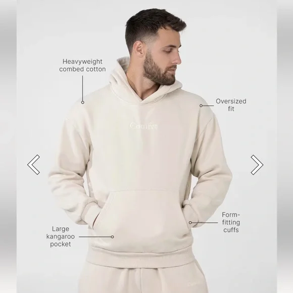 Comfrt Signature Fit Hoodie & Sweatpants Bone set - NWOT! - Picture 4 of 9